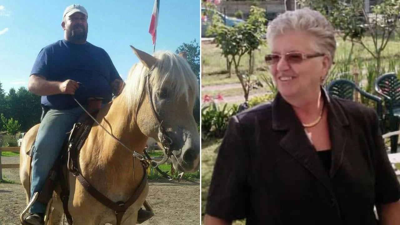 Matteo Veroni in sella al suo cavallo e sua mamma Franca Porta Scarta