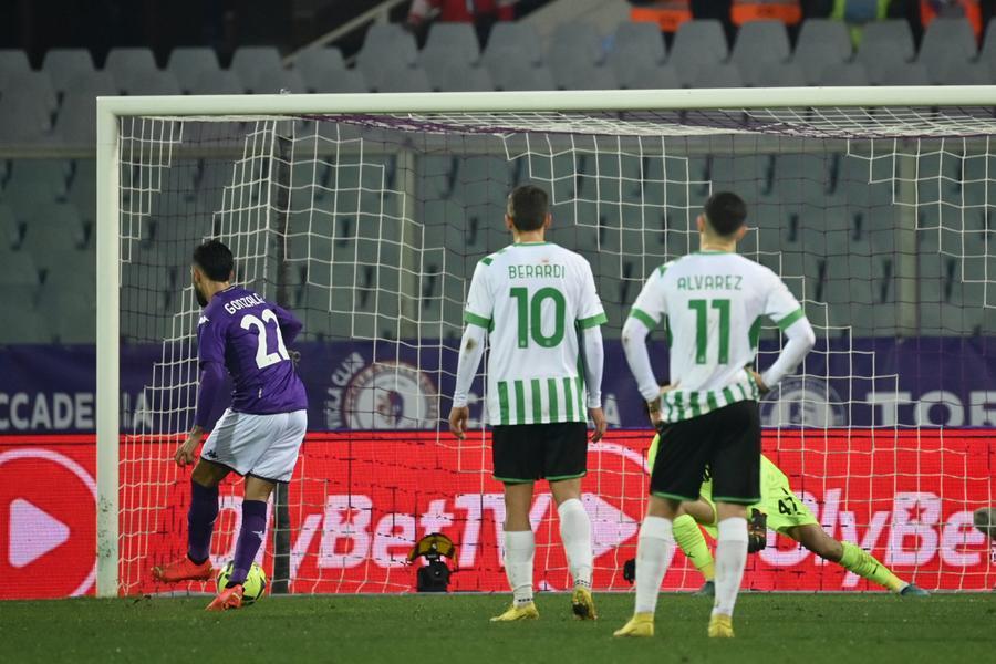 Sassuolo, un altro ko a Firenze. I viola passano di rigore al 90esimo: finisce  2 a 1