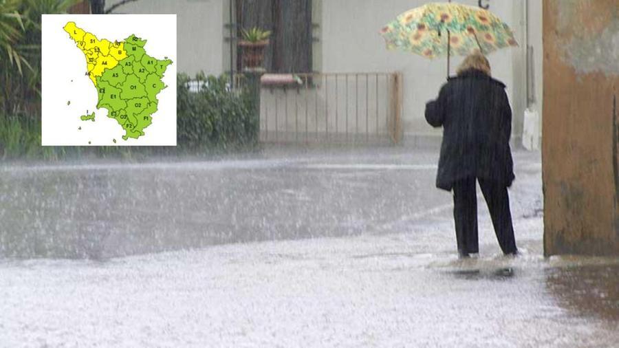 Arrivano le piogge: allerta gialla nella Toscana del Nord-Ovest