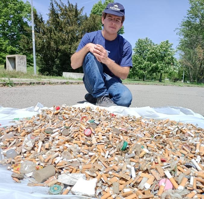 Modena Una sfida pesante, Matteo ha raccolto tre tonnellate di rifiuti in un anno 