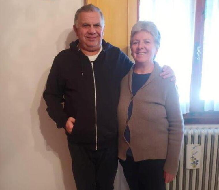 Luca Leoni con la moglie Anna Maria Mannori