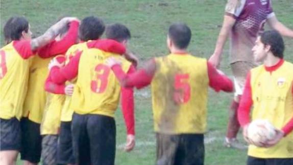 L’esultanza dei giallorossi contro l’Armando Picchi