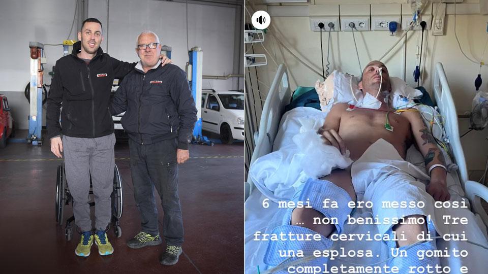 Lo schianto al Mugello in moto, poi il coma: pilota di Grosseto ora torna a camminare