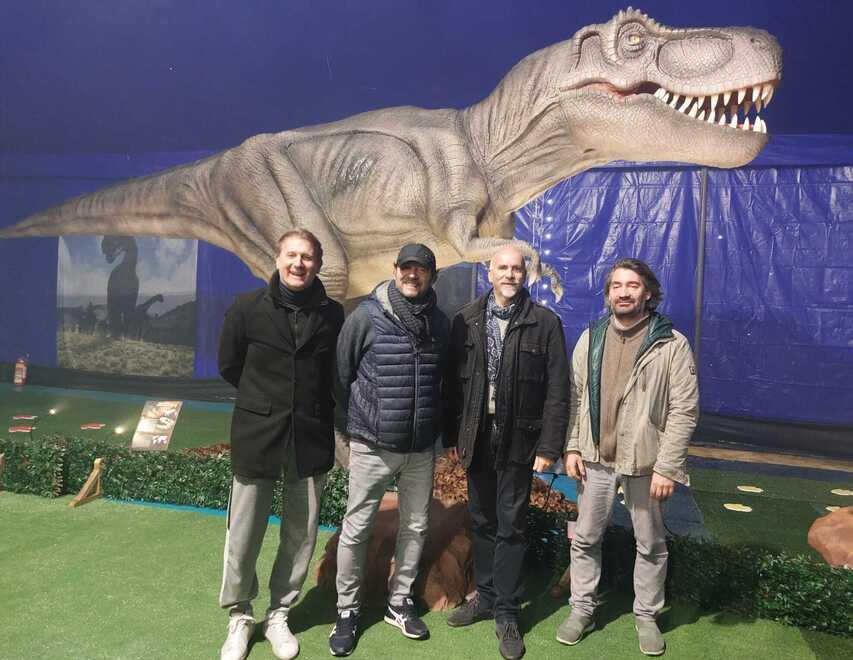 
	Da sinistra Gianfranco Lischi e Massimo Niemen, di River Park, il vicesindaco Alessandro Puccinelli e Gianluca Salvadori

