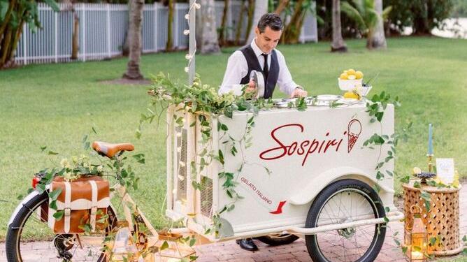 Col gelato italiano Mauro e Antonella conquistano i palati degli sposi in Usa