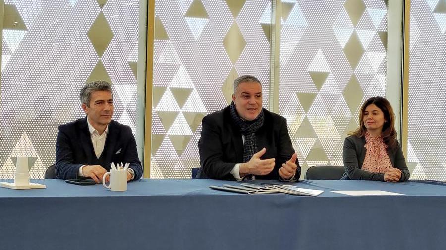 Da sinistra Bastianino Mossa, Anthony Muroni e Nadia Canu