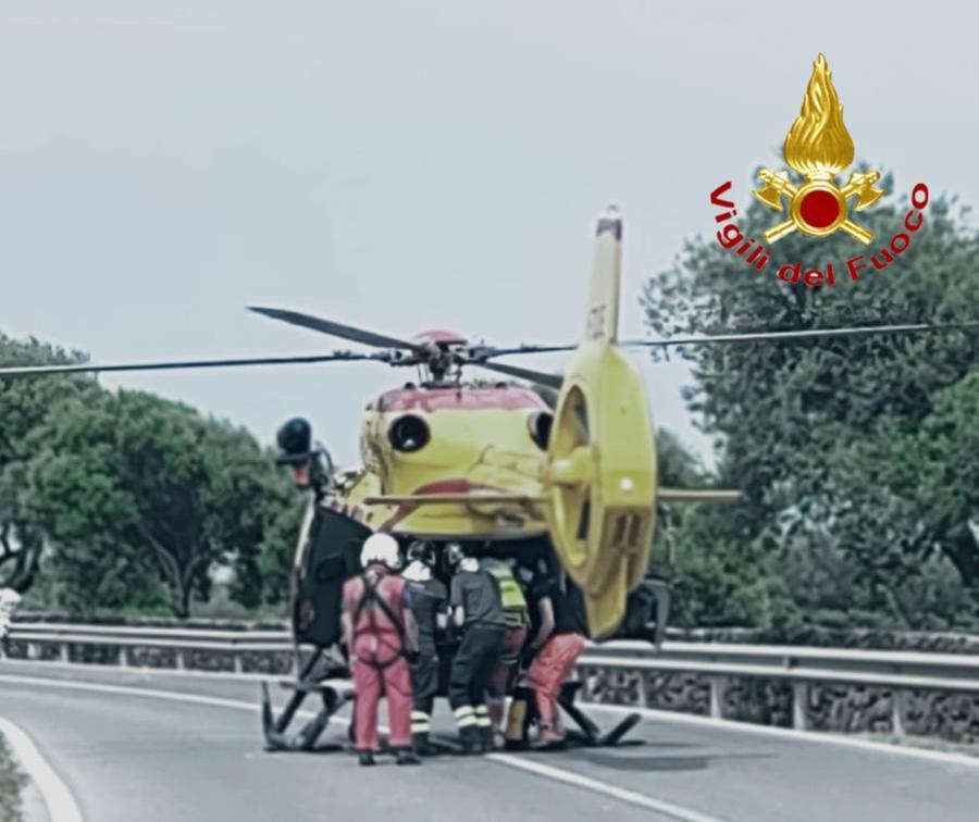 L’intervento dell’elisoccorso
