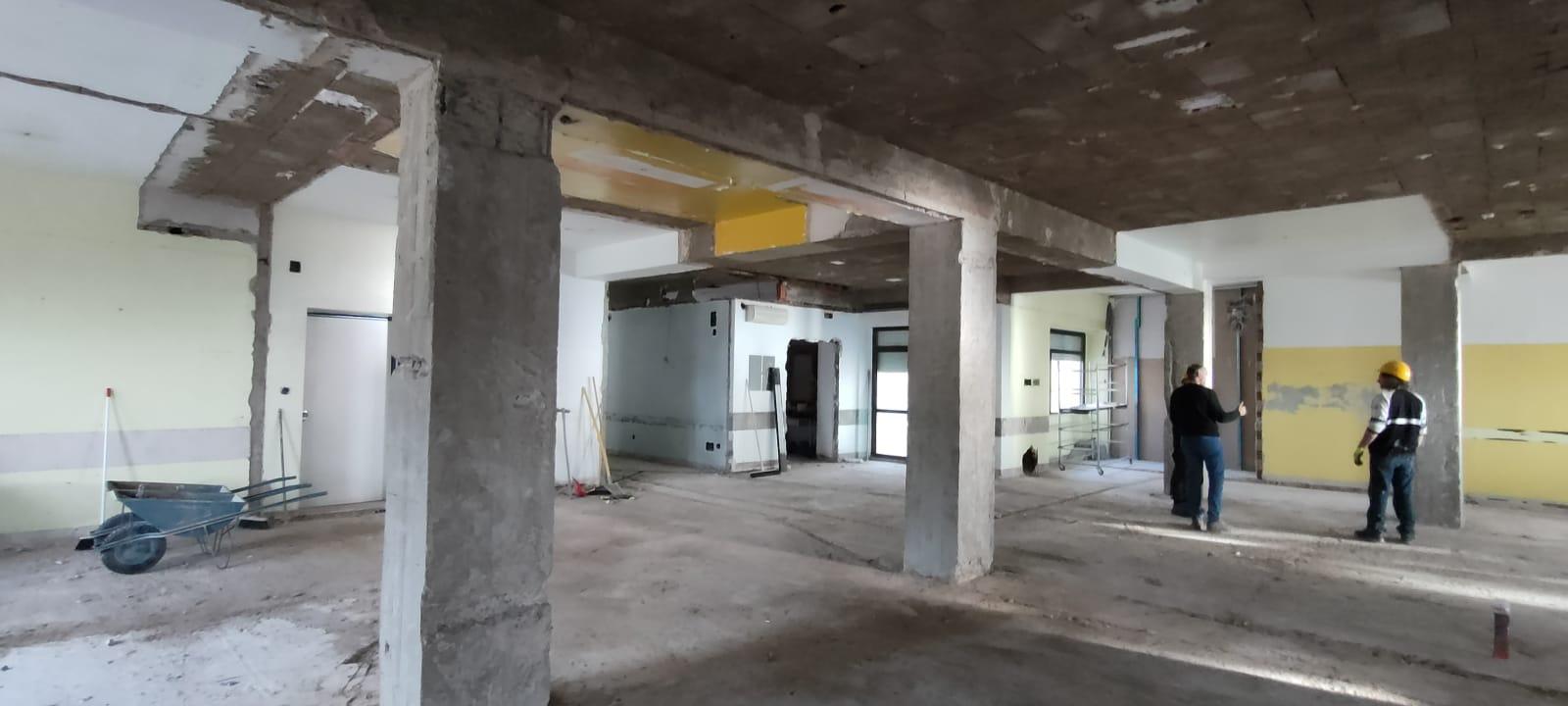 I lavori di riqualificazione della sala operatoria del Marino (foto gabrielli)