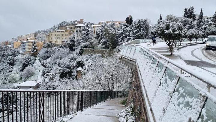 La nevicata a Nuoro dell'aprile 2022 (foto Massimo Locci)