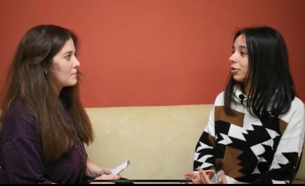 Un momento dell’intervista con Veronica Miceli