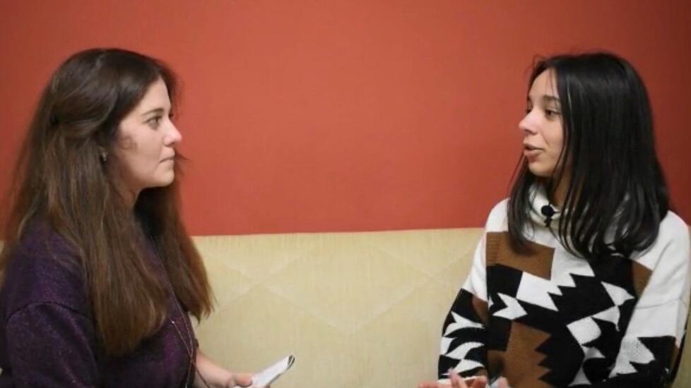 Un momento dell’intervista con Veronica Miceli