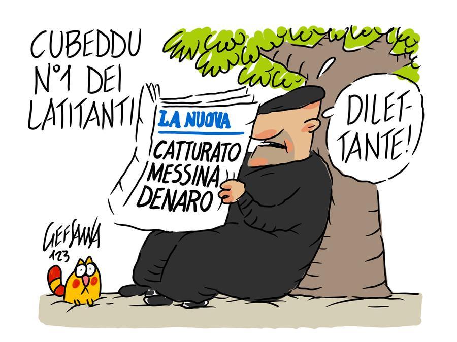 La vignetta di Gef: ora è caccia al superlatitante Cubeddu
