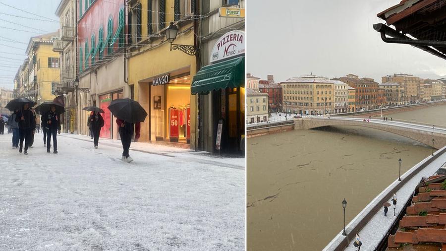 Maltempo, Pisa si copre di bianco per il graupel: che cos’è il fenomeno della “neve tonda” – Video