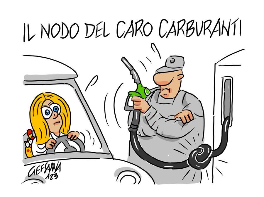 La vignetta di Gef: il nodo carburanti, pronti due giorni di sciopero