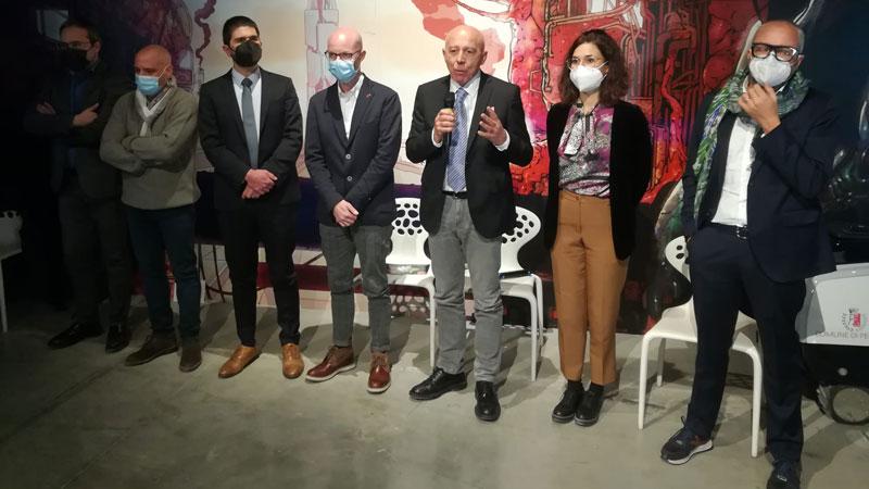 I sindaci della Valdera che hanno presentato la candidatura unitaria a Capitale della cultura durante la Biennale di architettura nel 2021 a Venezia