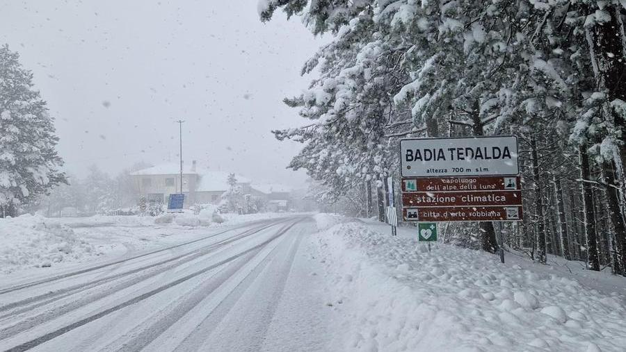 
	Badia Tedalda sotto la neve (foto Arezzo Meteo)

