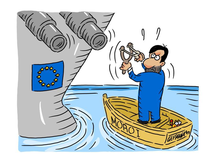 La vignetta di Gef: schiaffo dell’Europa sullo scalo di Alghero, ma l’assessore annuncia «Nessun passo indietro»