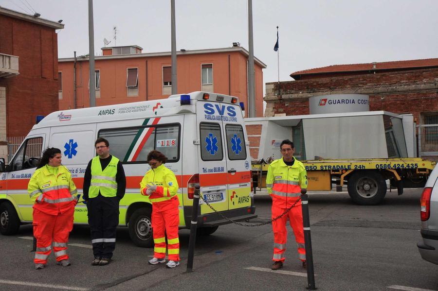 
	Volontari su un'ambulanza della Svs (foto d'archivio)

