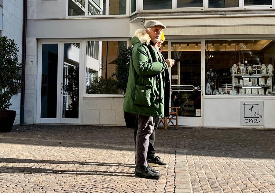 
	Michele Placido a passeggio in corso Matteotti (Foto di Franco Silvi)


