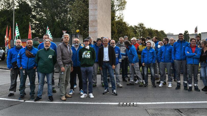 Una mobilitazione davanti alla Körber di Mugnano
