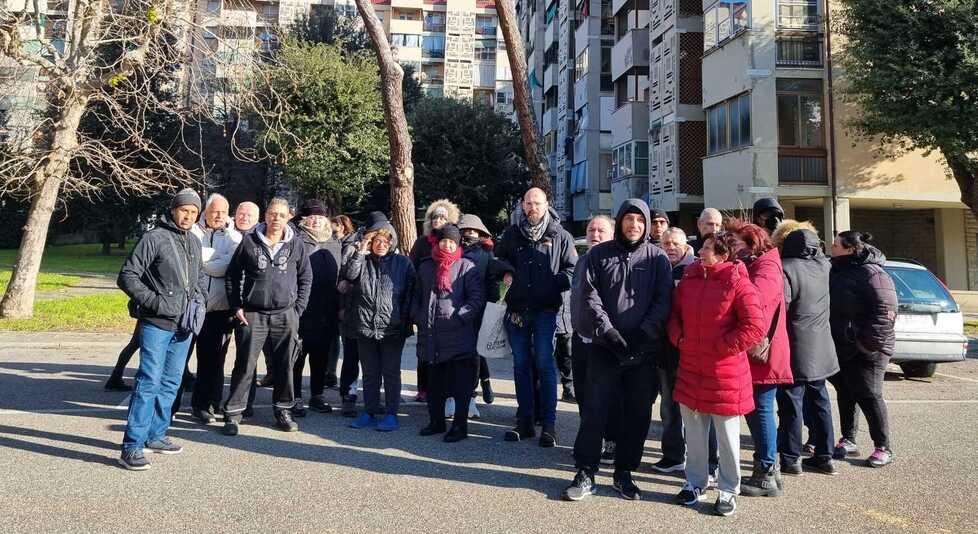 Un momento della protesta