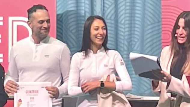 Manuele Presenti con sua moglie al Sigep di Rimini