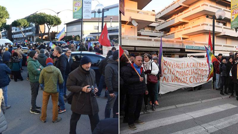Migranti a Carrara, fuori dal porto “vince” il presidio dell’accoglienza – Video