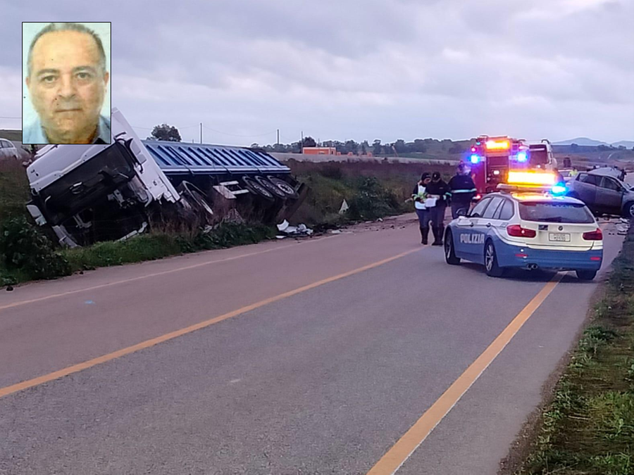 Auto contro camion sulla Sassari-Olbia, muore un noto avvocato sassarese di 60 anni