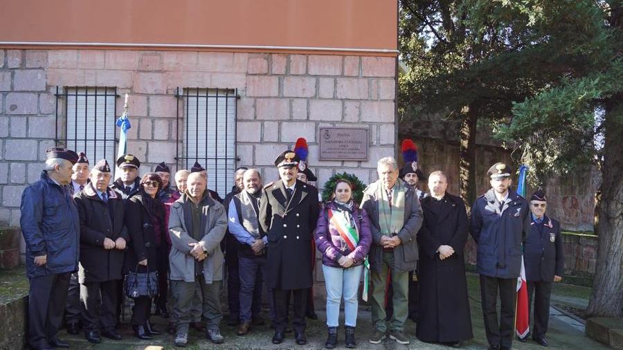La cerimonia di commemorazione dell'appuntato Vinci