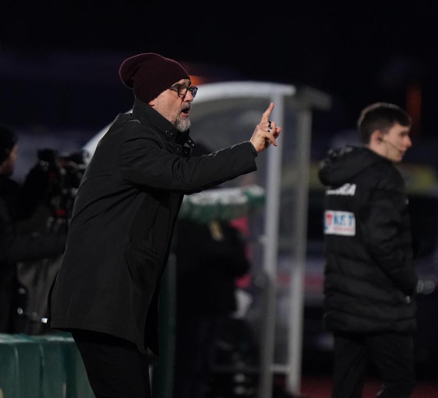 
	Il tecnico del Pontedera, Massimiliano Canzi (Foto Silvi)

