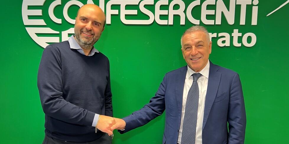 Il presidente di Confesercenti Prato Stefano Bonfanti e l’ad della Cassa del microcredito Emilio Quattrocchi