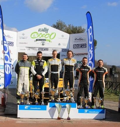 Il podio del rally de Il Ciocco del 2022 vinto dal duo Ferrarotti-Bizzocchi (Skoda Fabia Rally2) davanti a Bonini-Costi (Skoda Fabia Rally2)