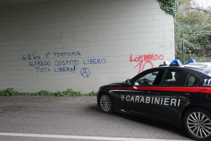 
	Le scritte comparse ad Ansedonia (foto Enzo Russo)

