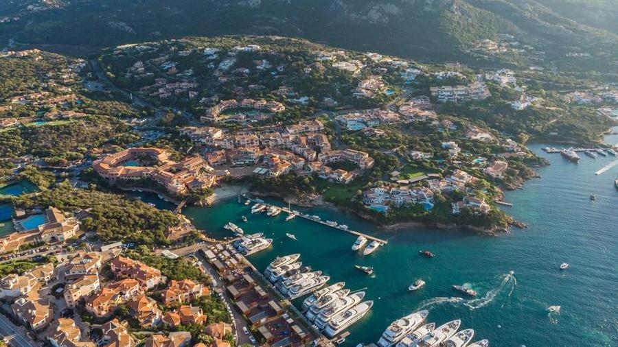 Una veduta dall'alto di Porto Cervo 