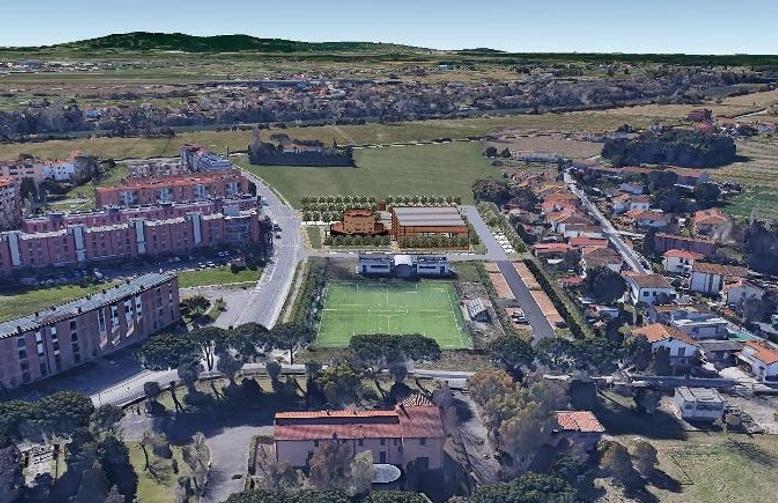 Nell’immagine una simulazione grafica del nuovo complesso inserito nel contesto del quartiere