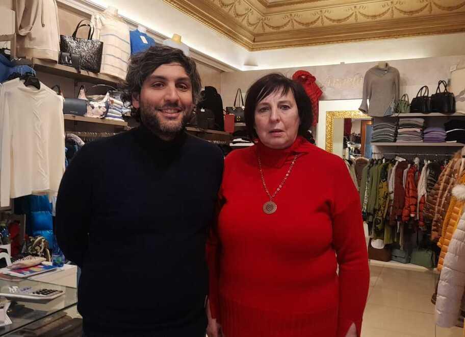 Angela e Daniele Traversi della boutique omonima