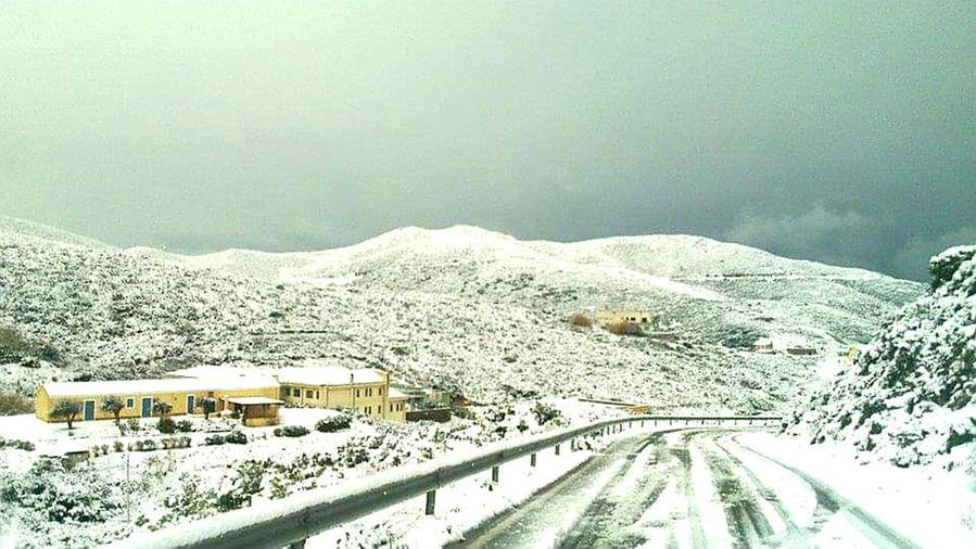 In un'immagine di repertorio la neve all'Argentiera <em>(foto Ivan Nuvoli)</em>