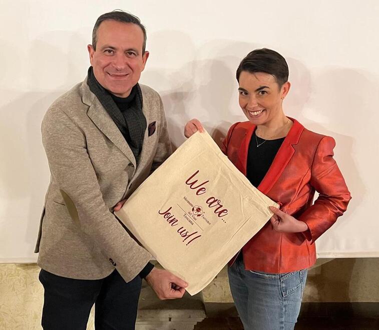 Flavio Nuti con Violante Gardini Cinelli Colombini