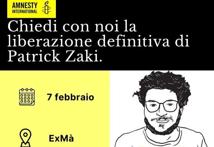 Cagliari, un incontro all’Exma a sostegno della liberazione di Patrick Zaki