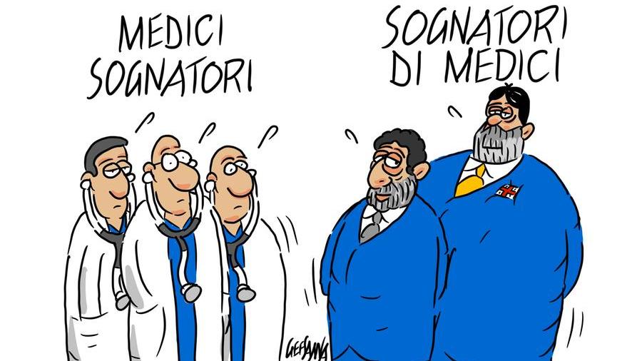 La vignetta di Gef: il bando flop della Regione, i medici “sognatori” sono soltanto tre