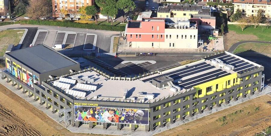 
	Il nuovo polo scolastico Dino Carlesi visto dall'alto&nbsp;

