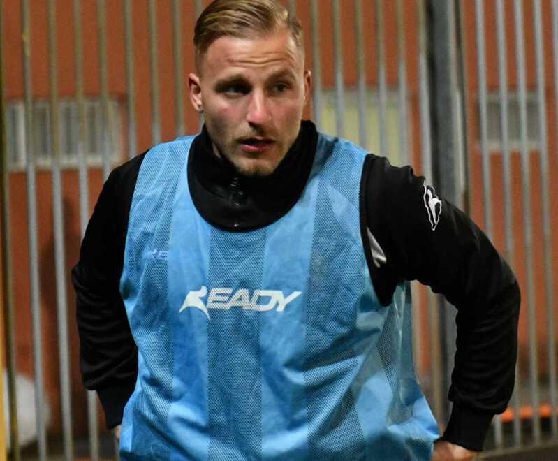 Un primo piano di Giuseppe Panico, 25 anni, di Sezze (Latina) che ha debuttato in A con il Genoa di Gasperini. Da notare la somiglianza impressionante con il bomber e capitano della Lazio, Ciro Immobile (foto Sernacchioli)