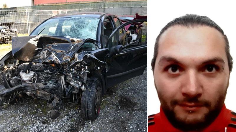 La Citroen C3 su cui viaggiava Giovanni Valenti distrutta dopo l’impatto (servizio Fiorenzo Sernacchioli)