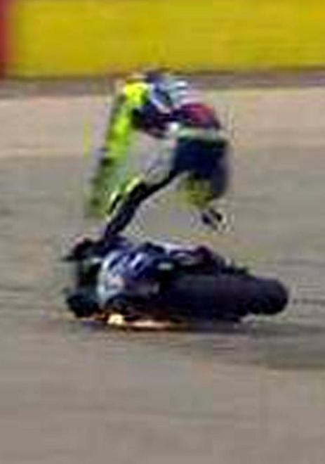 Grande paura per Valentino Rossi 
