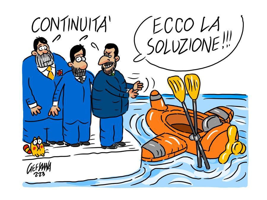 La vignetta di Gef: continuità territoriale, è scontro
