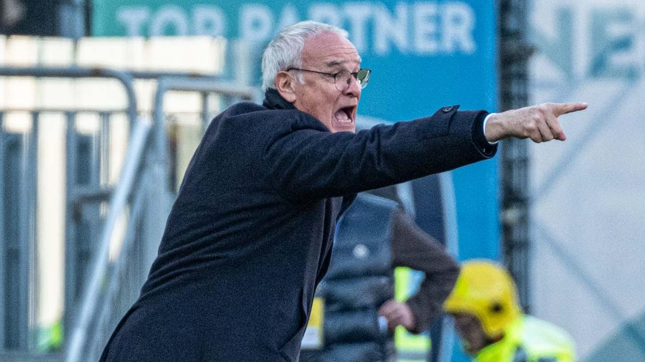 La grinta di Ranieri durante la partita di sabato (foto mario rosas)