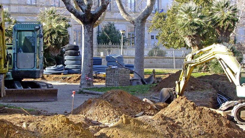Ruspe in piazza Dante il restyling entra nel vivo
