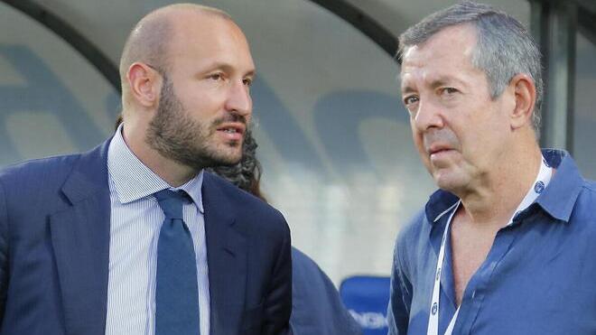 Claudio Chiellini insieme al patron del Pisa Alexander Knaster 