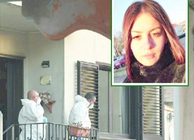 La casa dove si è consumata la tragedia e, nel riquadro, Chiara Carta