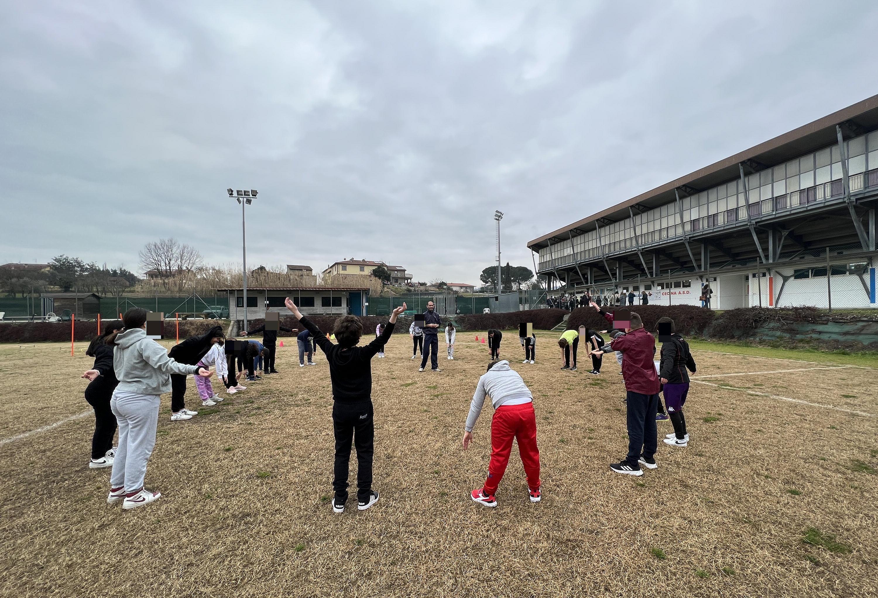 Lo stadio Fagni di Larciano si apre alla scuola: il gesto del Montalbano Cecina